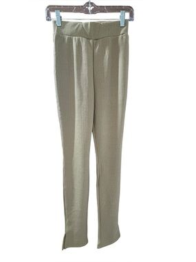 NWT WeWoreWhat Women's Pull On Ribbed Flare Pant Oat Color Size XS
